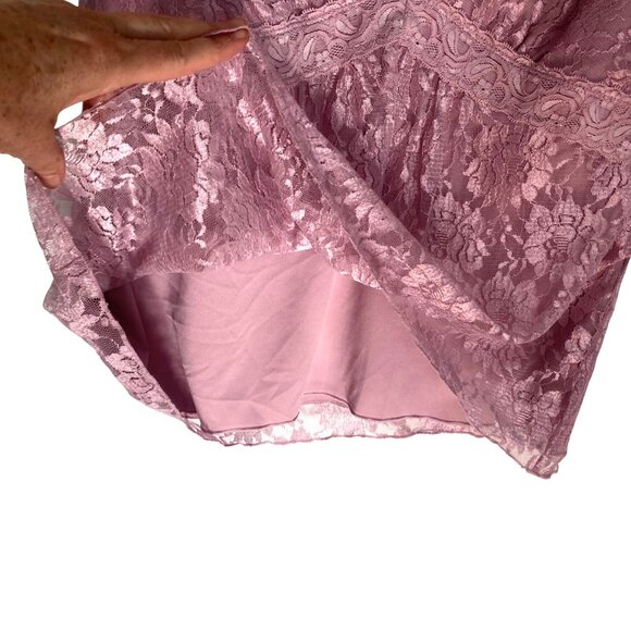 Apt 9 Y2K Lace Babydoll Top Womens Large Pink Short Sleeve Fairy Feminine - Picture 3 of 8